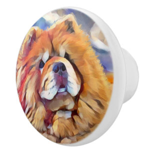GOLDEN GIRL Chow Ceramic pull Knopp