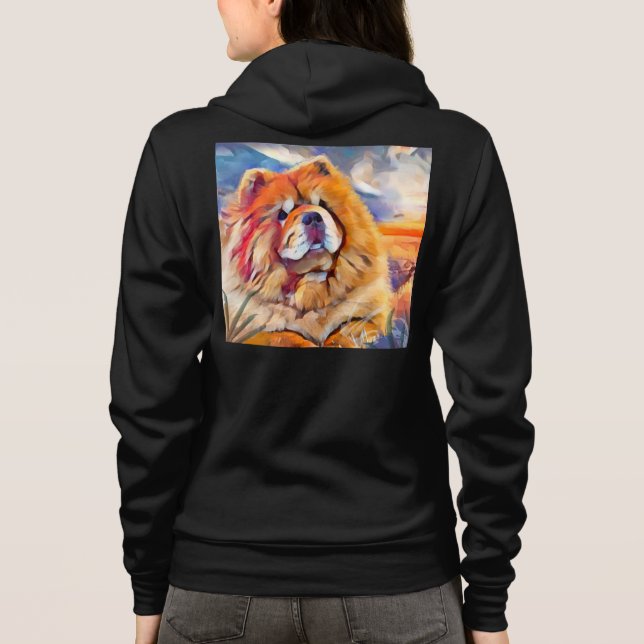 GOLDEN GIRL Chow zip hoodie T Shirt (Baksida)