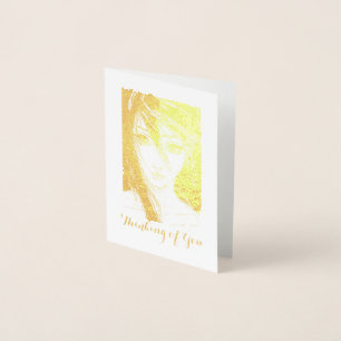 Golden Girl-meddelande.. Folierat Kort