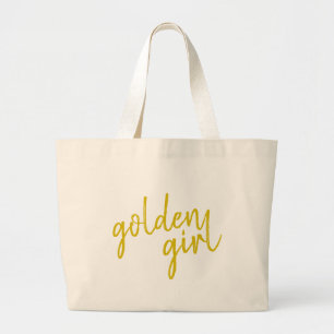 Golden Girl Modern Guld-skript Jumbo Tygkasse