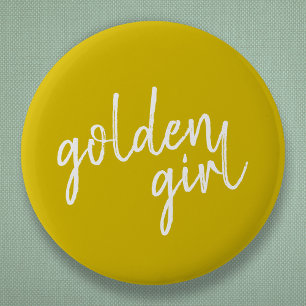 Golden Girl Modern Guld-skript Knapp