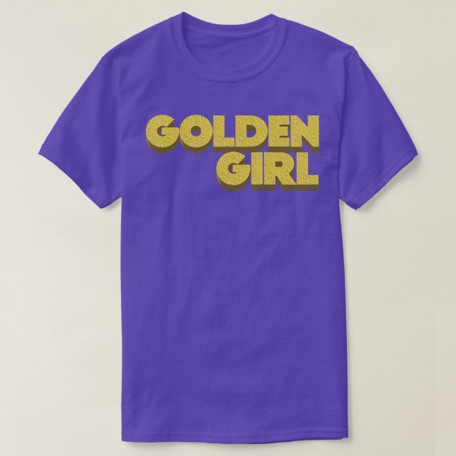 Golden Girl Retro 80s Aesthetic T Shirt (Design framsida)