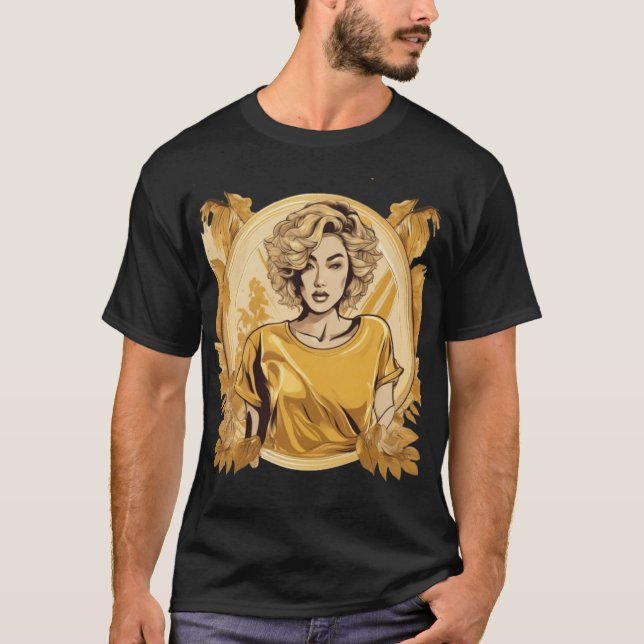 Golden Girl Romantik: Kärlek-ThLED T-Shirt Designs (Framsida)