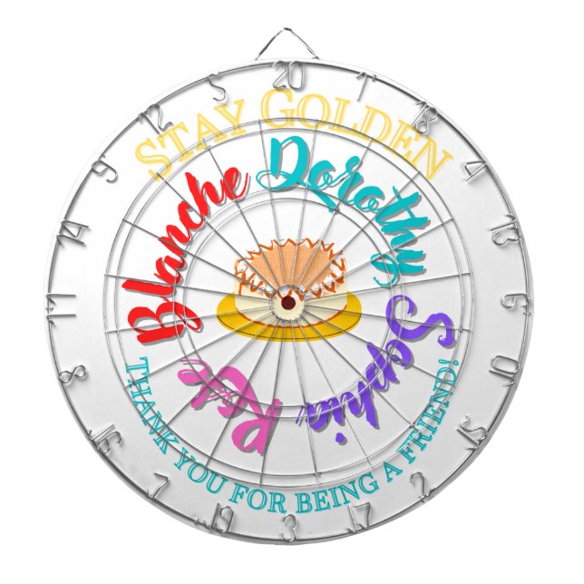 Golden Girls Cheesecake Keep Golden Typography Darttavla (Framsidan)