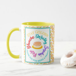 Golden Girls stannar vid gyllene typografi Cheesec Mugg