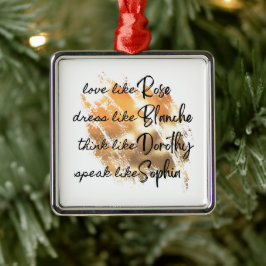 Golden Girls Typography Gold Foil Julgransprydnad Metall