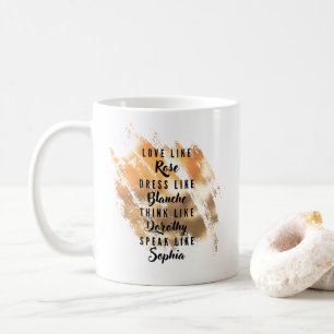 Golden Girls Typography Gold Foil Kaffemugg