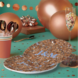 Golden Glass Bronze med Initialer