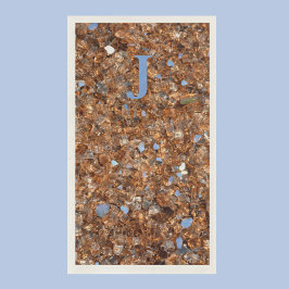 Golden Glass Bronze med Initialer Pappersservett