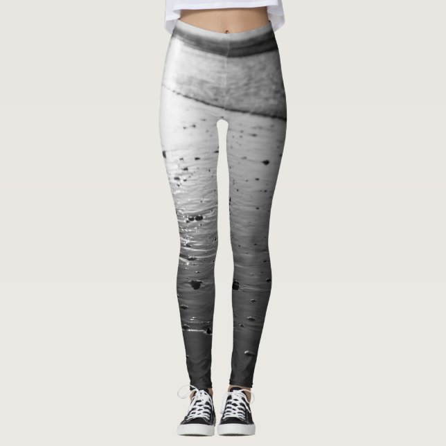 Golden Glassy Sand Grayscale Leggings (Framsida)