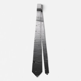 Golden Glassy Sand Grayscale Neck Tie Slips