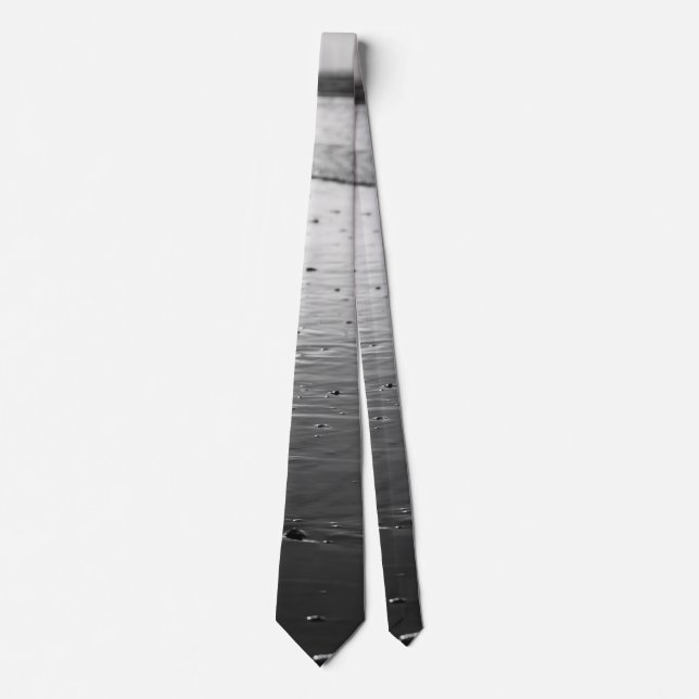 Golden Glassy Sand Grayscale Neck Tie Slips (Framsida)