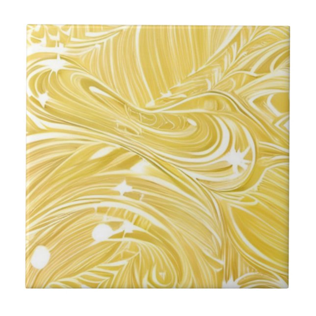 Golden Glimmering swirrens Kakelplatta (Framsidan)