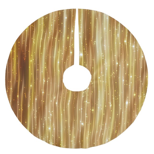 Golden Glitter: Bright Abstrakt Background. Julgransmatta Borstad Polyester (Framsidan)