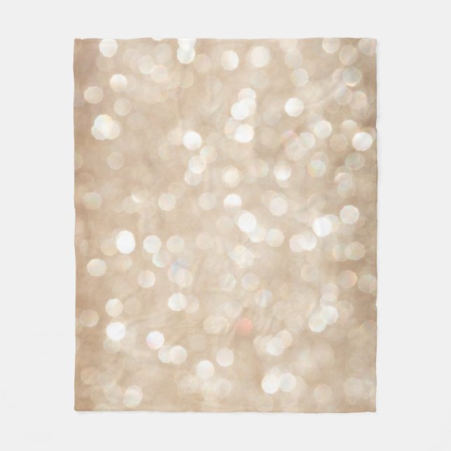 Golden glitter, dimmig julbakgrund. fleecefilt (Framsidan)