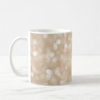 Golden glitter, dimmig julbakgrund. kaffemugg