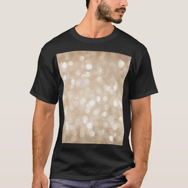 Golden glitter, dimmig julbakgrund. t shirt (Framsida)