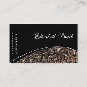 Golden Glitter Gnistra Ombre Stars Elegant Black Visitkort
