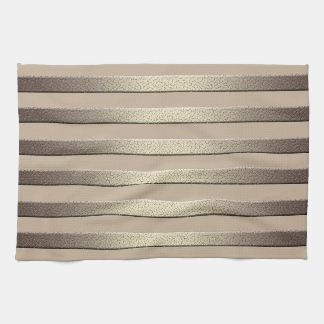 Golden glitter-gradient, stripe, rand bron kökshandduk (Horisontell)