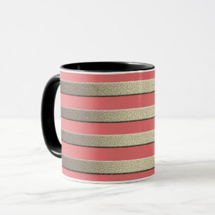 Golden glitter-gradient, stripe, rand cora mugg