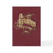 Golden Glitter jul - gratulationskort