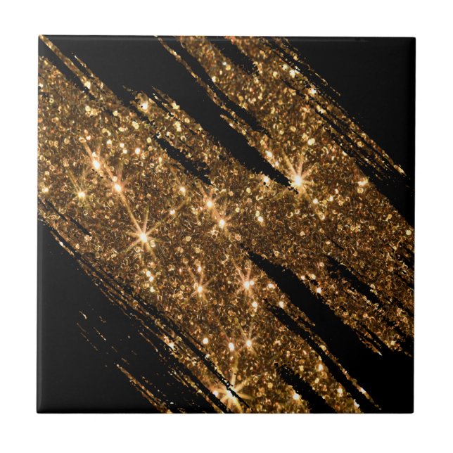 Golden Glitter Kakelplatta (Framsidan)