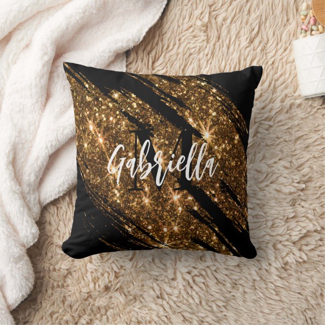 Golden Glitter Kudde (Filt)