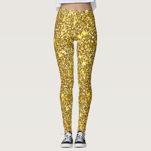 Golden glitter leggings (Framsida)
