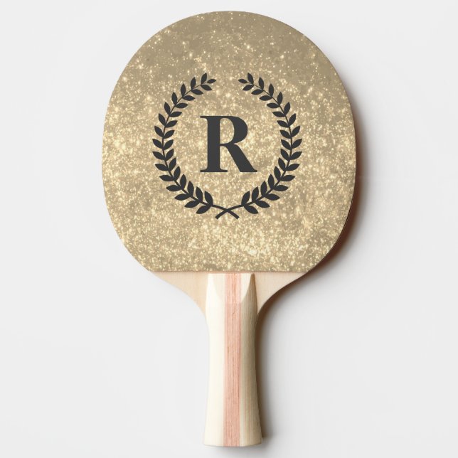 Golden Glitter med Monogram Pingisracket (Baksidan)