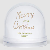 Golden glitter merry christmas add family name yea