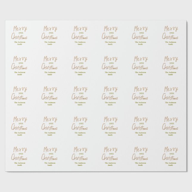Golden glitter merry christmas add family name yea presentpapper (Platt)