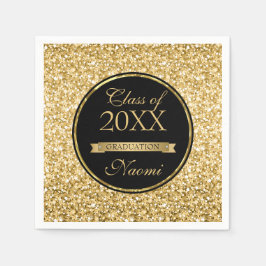 Golden Glitter och Ribbon Pappersservett