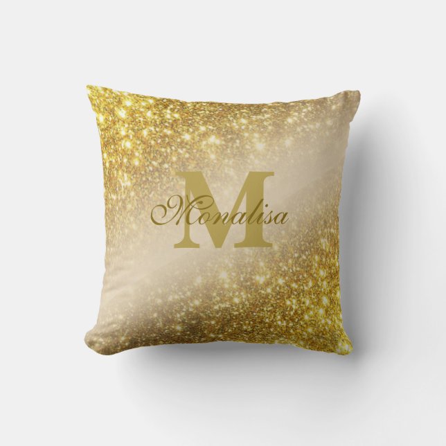 Golden glitter personlig kudde (Framsida)