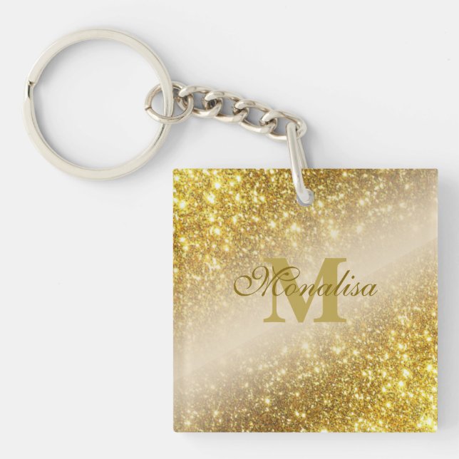 Golden glitter personlig Tote (Framsidan)