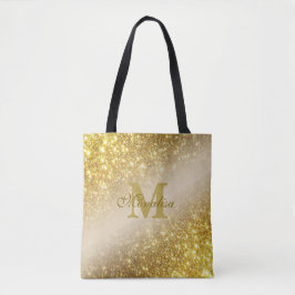 Golden glitter personlig Tote Tygkasse
