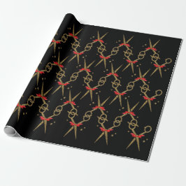 Golden glitter sax - Hair stylist Wrapping Pa Presentpapper