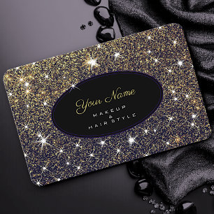 Golden Glitter Stars Elegant Luxury Snyggt Bling Visitkort