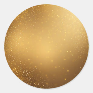 Golden Glitter Struktur Runt Klistermärke