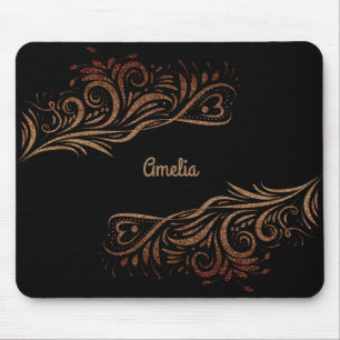 Golden glitter swirls doodle elements romantic flo musmatta