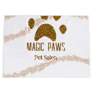 Golden glitter tassar pet salon add namn e-postadr