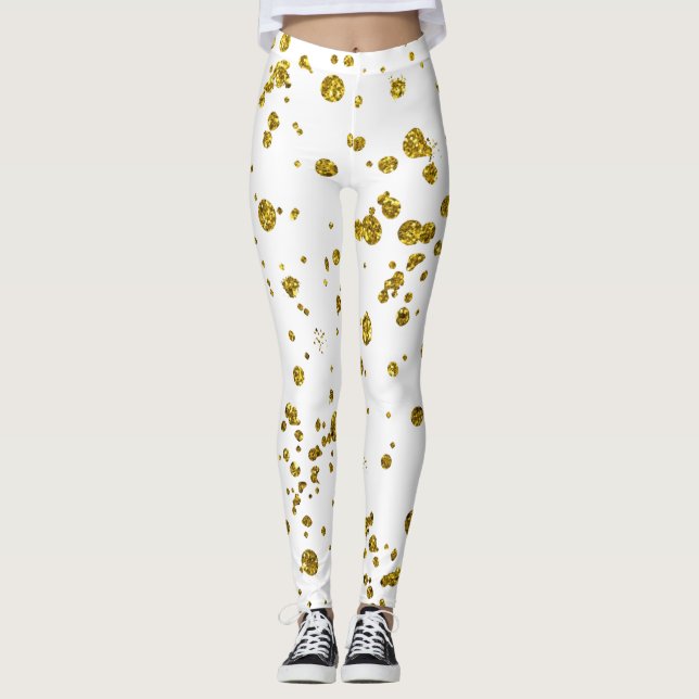 Golden glitter vacker leggings (Framsida)