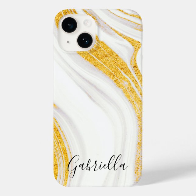 Golden Glitter White Marble (Baksida)