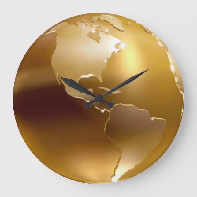 Golden Globe Wall Clock Stor Klocka (Framsida)