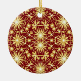 Golden Glory — Starburst Christmas Design Julgransprydnad Keramik