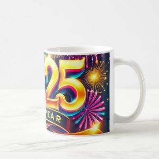"Golden Glow 2025 New Year Mugg" Kaffemugg