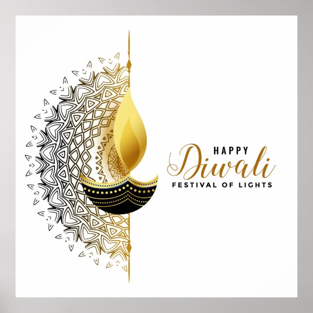 Golden Glow: A Diwali Bluting Poster (Framsidan)