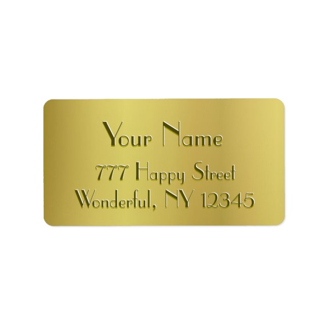 Golden Glow Adressetikett (Framsidan)