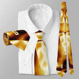 Golden Glow Bronze Modern Monogramme Slips