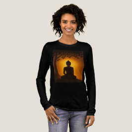 Golden Glow Buddha Meditation - Bodhi Tree Enlight T Shirt