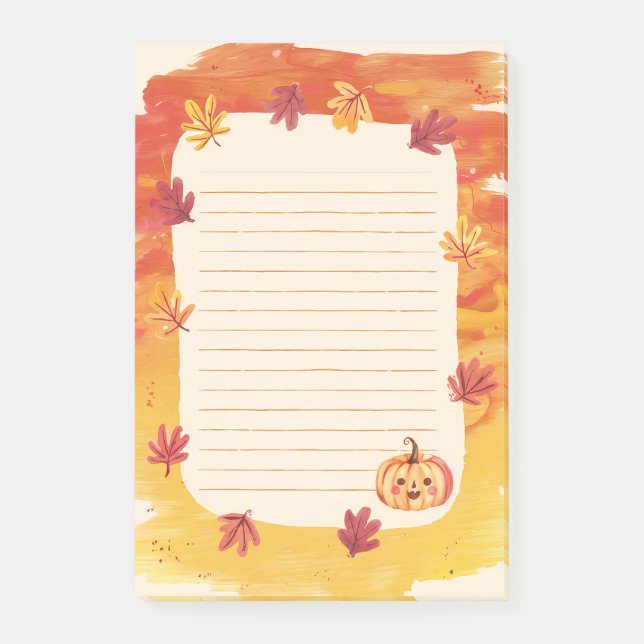 Golden Glow & Grinning Gourd Post-it Block (Framsida)
